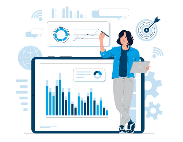 Machine Learning For Product Demand Forecasting Cartoon Ipad