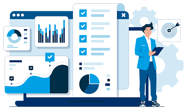 Supply Chain Manager Cartoon Grafieken