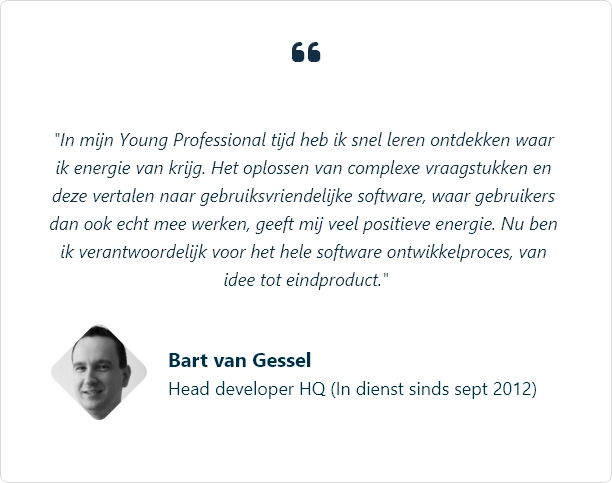 Bart Van Gessel Testimonial Slimstock Young Professional Programma