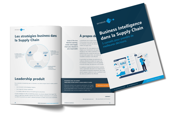 page de couverture de la brochure téléchargeable sur la business intelligence dans la supply chain
