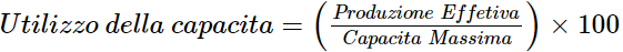 utilizzo della capacita formula